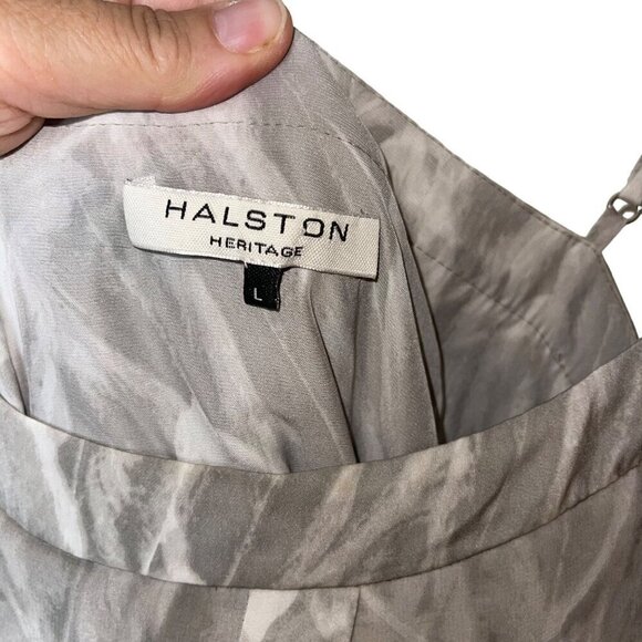 Halston Heritage Womens Dress Size Large Gray Layer Shift Mini Sleeveless - Picture 3 of 10